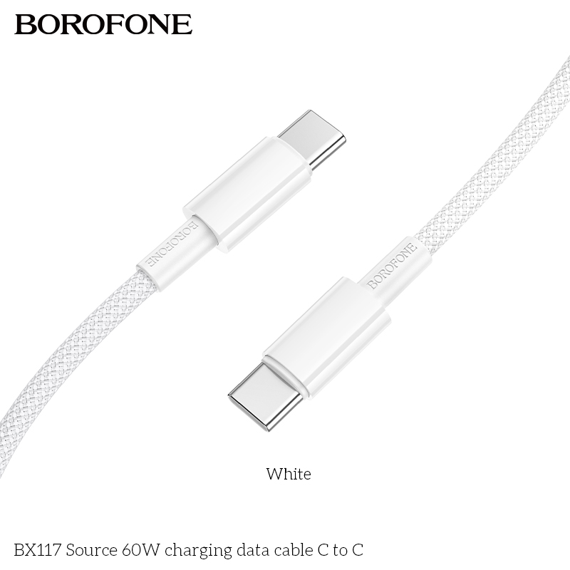 BOROFONE BX117 Source USB-C to USB-C cable NZ 5